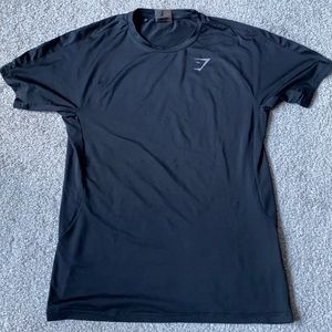 GYMSHARK Mens L Black Short Sleeve Activewear T-Shirt Slim Fit